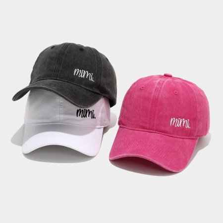 Casquette de baseball femme en tissu brodé de lettres simples