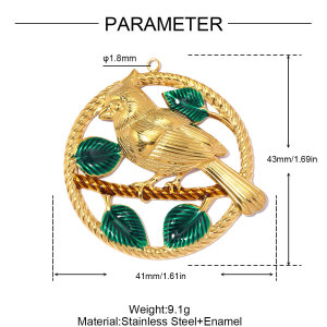Pendentifs Pour Femmes De La Série Luxueuse Diy, Motif Animal, Étoile Et Feuille, En Acier Inoxydable Étanche, Couleur Or h5 