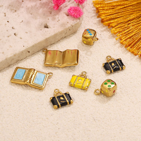 Pendentifs pour femmes en acier inoxydable étanche, couleur or, forme irrégulière, à faire soi-même, série classique