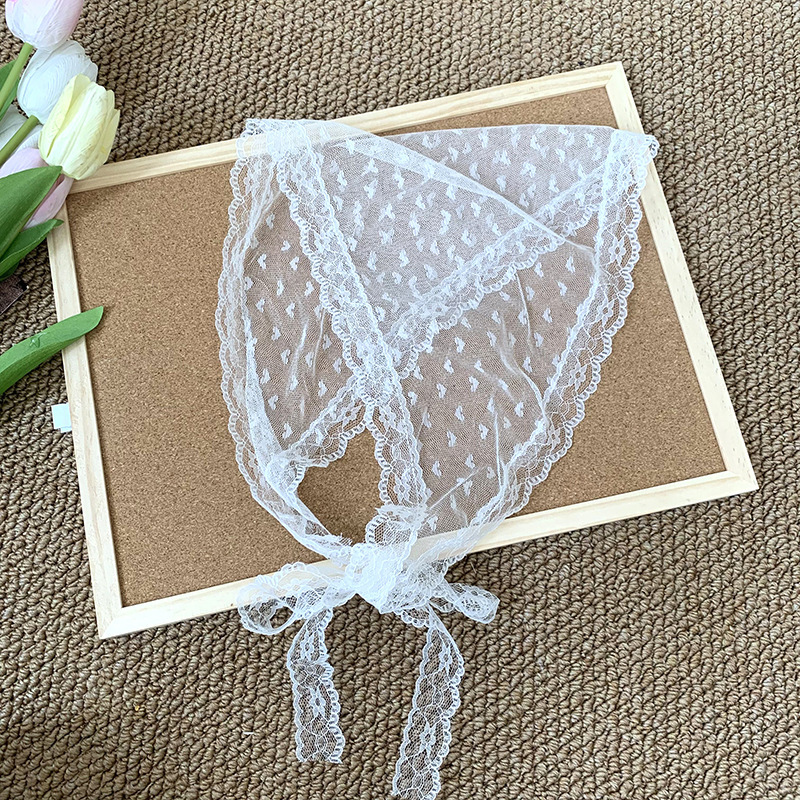 Bandana Romantique En Dentelle Douce, Multifonctionnel, Foulard Et Ceinture À Faire Soi-Même 
