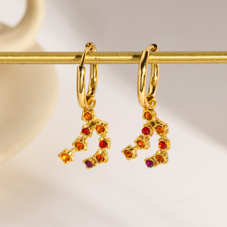 Boucles d'oreilles créoles pour femmes, luxueuses et élégantes, de forme irrégulière, en acier inoxydable étanche, couleur or 2