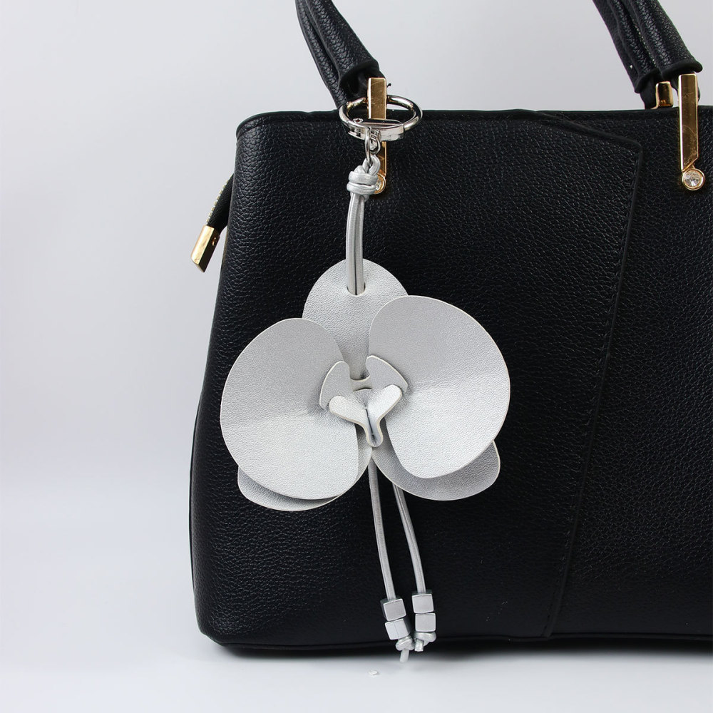 Breloques De Sac Pour Femme En Pu Uni, Style Rétro Fleuri, Collection Simple Series Image2