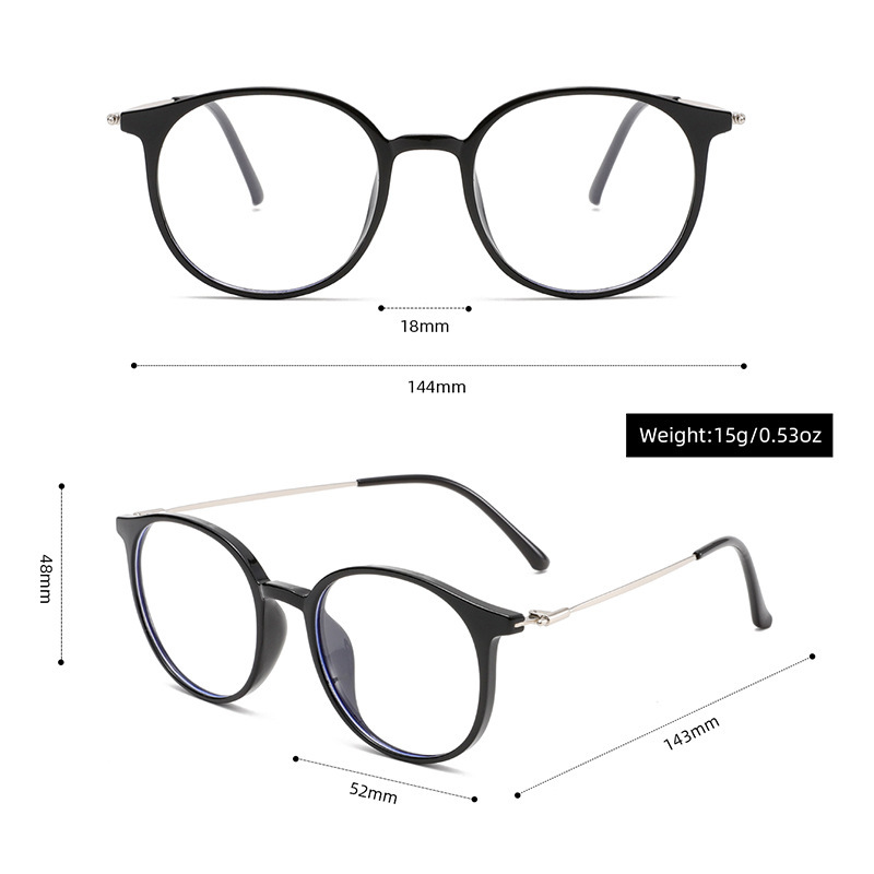 Lunettes Anti-Lumière Bleue Simple Series Casual Couleur Unie h5Image4