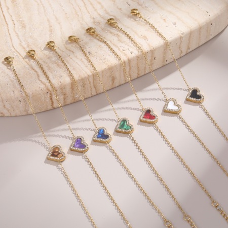 Bracelet chaîne rétro quotidien en acier inoxydable étanche couleur or pour femme 2