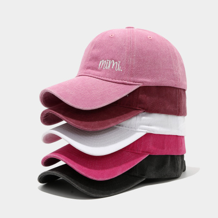 Casquette de baseball femme en tissu brodé de lettres simples 2