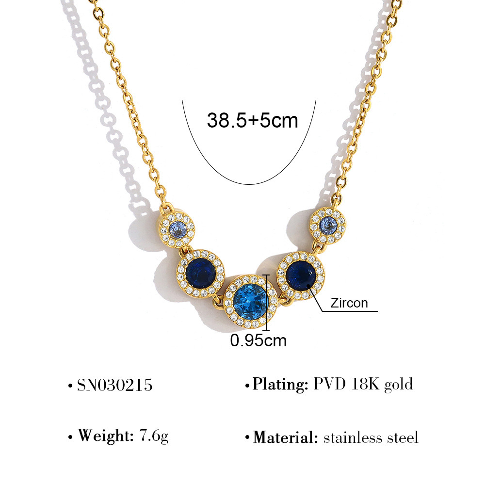 Colliers Pendentifs Pour Femmes, En Acier Inoxydable, Couleur Or, Ornés De Perles Simples Et De Zircon.