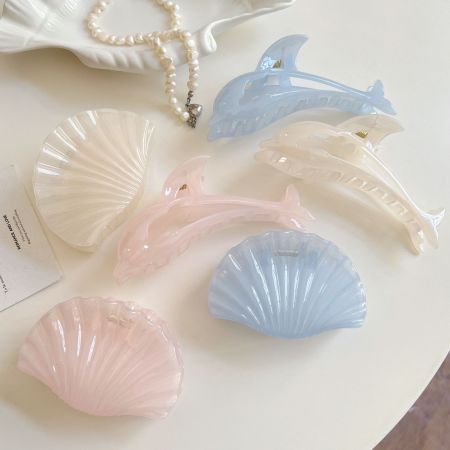 Pinces à cheveux en plastique pour femmes, motif animaux, collection romantique 2