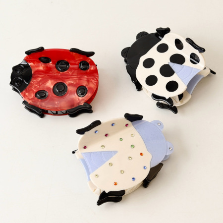 Griffes à cheveux pour femmes en acétate, motif animaux mignons, collection romantique 2