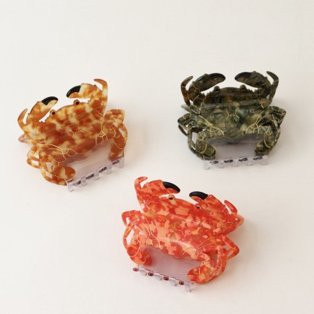 Griffes à cheveux pour femmes en acétate, style océanique, motif animaux mignons, collection Luxueuse