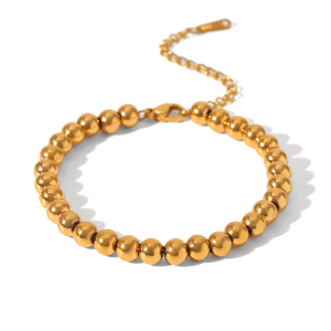 Colliers Pendentifs Pour Femmes Daily Beads En Forme De Cœur, En Acier Inoxydable Étanche, Couleur Or h5