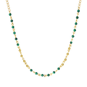 Colliers Pendentifs Rétro Rectangulaires En Acier Inoxydable, Couleur Or, Avec Pierre Naturelle Pour Femmes h5