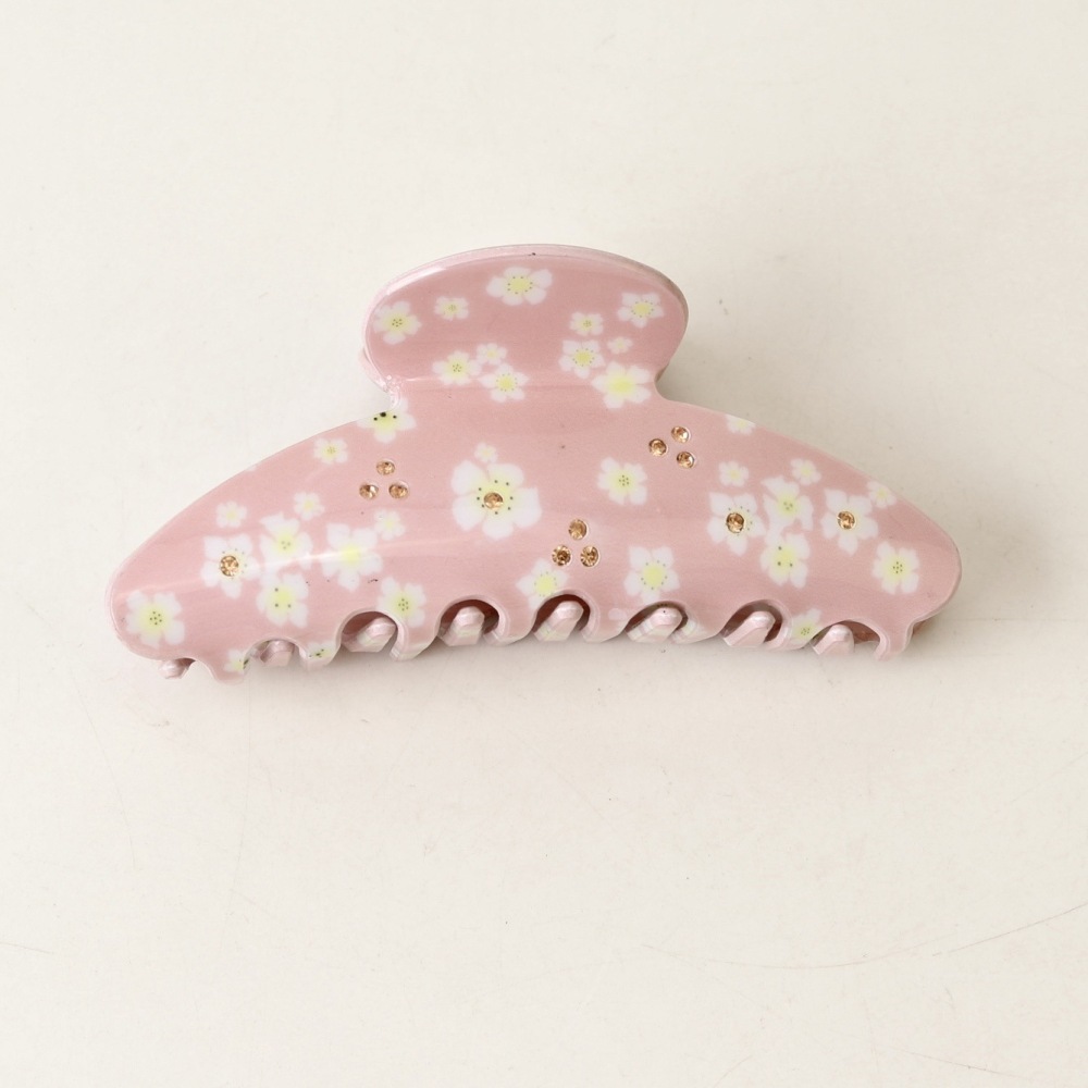 Pinces À Cheveux Pour Femmes En Acétate À Motif Floral Doux, Collection Romantique 