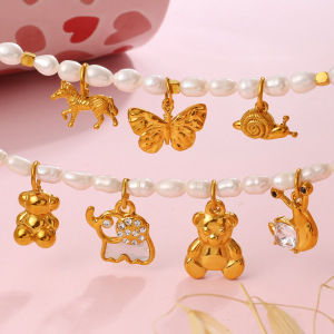 Pendentifs Animaux En Acier Inoxydable Étanche Couleur Or À Faire Soi-Même h5 Image2