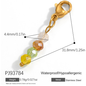 Pendentif Femme En Acier Inoxydable, Couleur Or, Orné De Perles En Pierre Naturelle Et D'Une Étanchéité Parfaite. h5