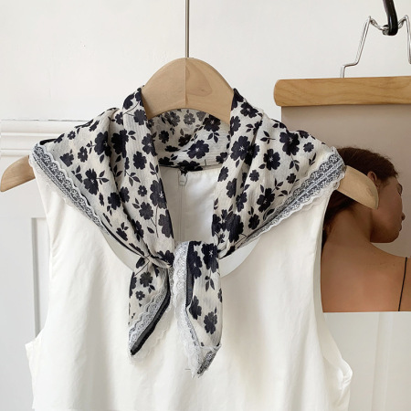 Écharpes D'Été Pour Femmes En Dentelle Patchwork Floral Rétro De La Série Romantique 2