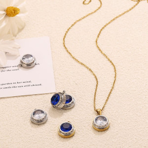Pendentifs Ronds Pour Femmes, En Acier Inoxydable Étanche, Couleur Or, De La Série Simple À Faire Soi-Même h5 Image2
