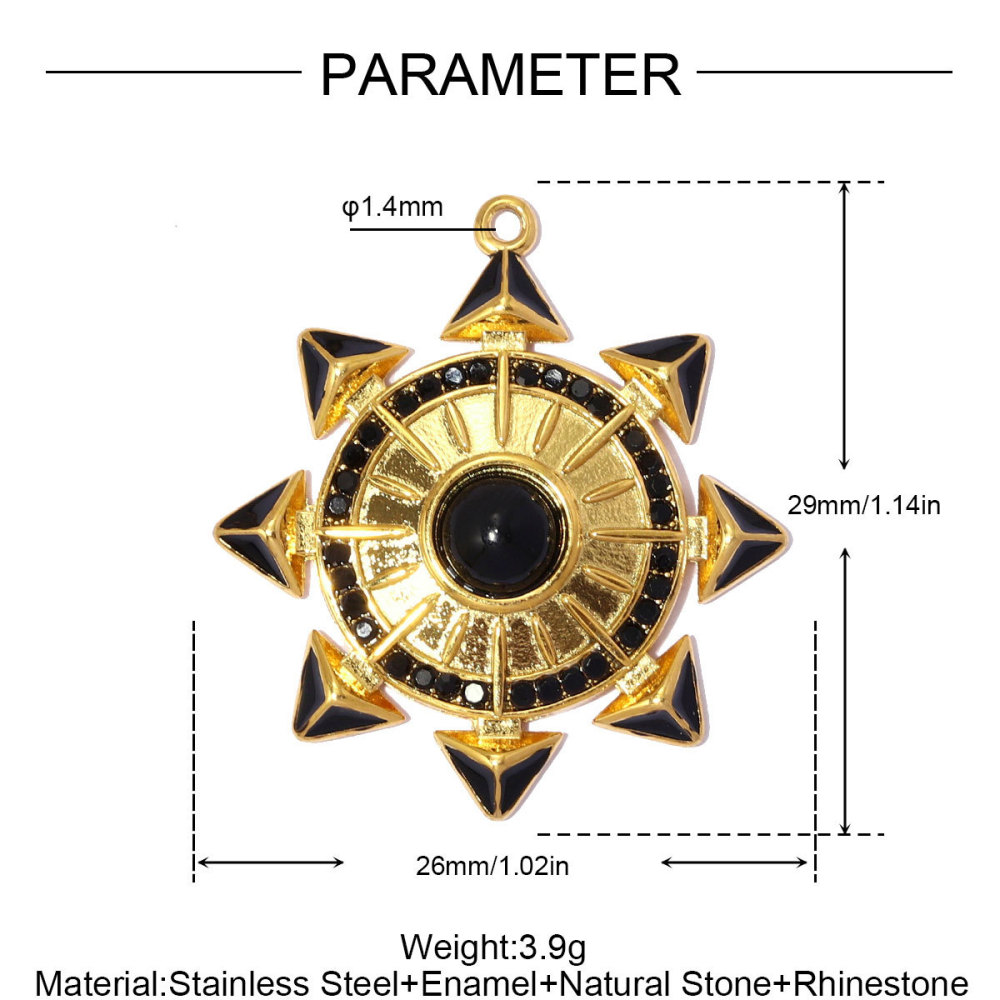 Pendentifs Pour Femmes En Acier Inoxydable, Couleur Or, Forme Géométrique, Fleur Et Cœur, Collection Classique À Faire Soi-Même 