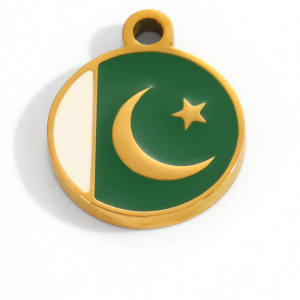 Pendentifs Femme Simple Series Retro Multicolores Ronds En Acier Inoxydable Étanche Couleur Or h5 Image5