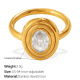 Bague en zirconium blanc 
