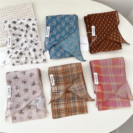 Chemise d'été à carreaux simples en lin pour femme 2
