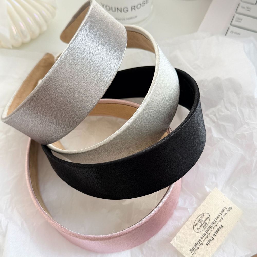 Bandeaux Pour Cheveux Pour Femmes, En Tissu Uni Élégant Et Simple Image4