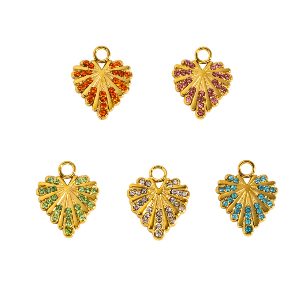 Pendentifs Pour Femmes En Forme De Cœur, Étanches, En Acier Inoxydable, Couleur Or, De La Série Simple À Faire Soi-Même h5Image5