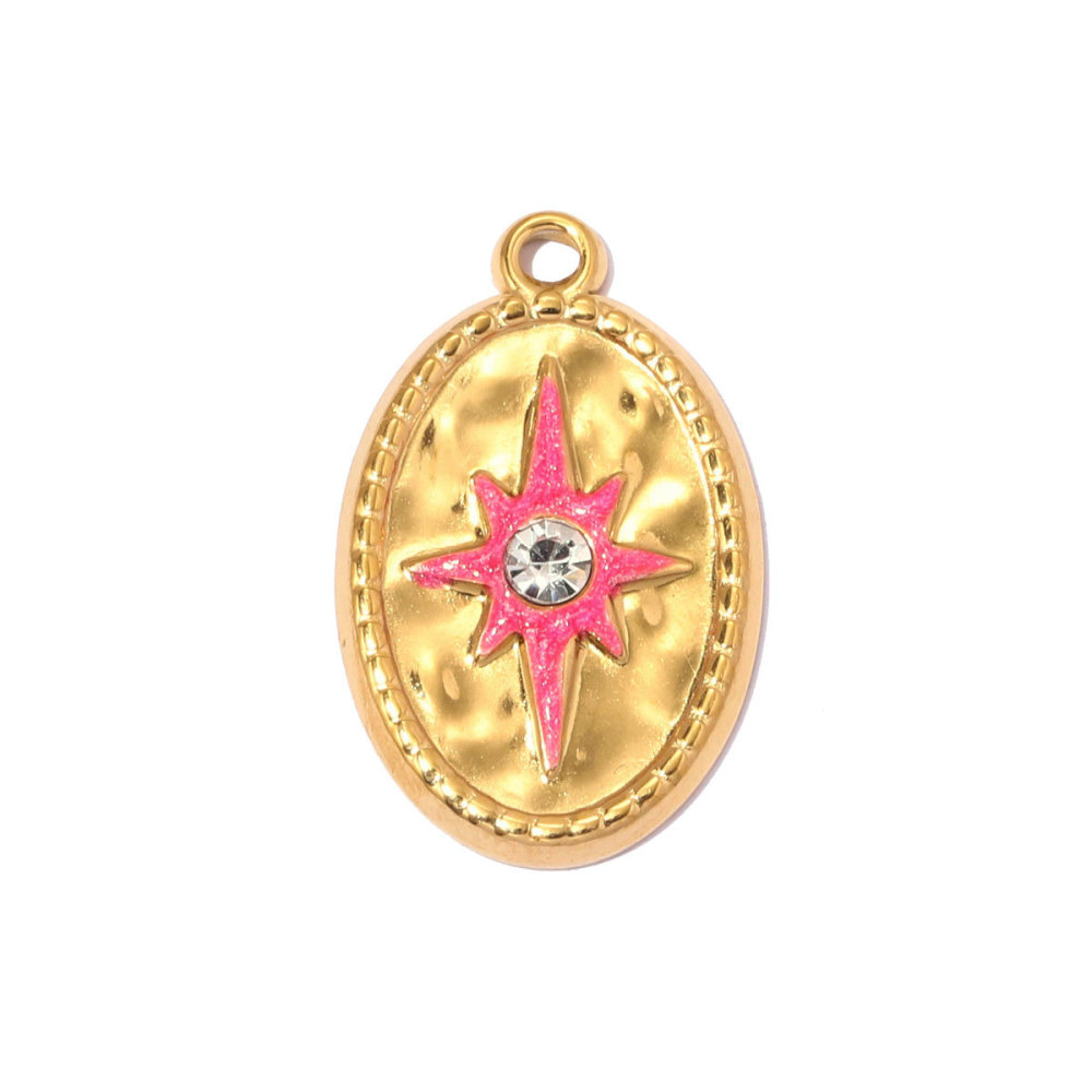 Pendentifs Pour Femmes En Acier Inoxydable, Couleur Or, Motif Fleur Et Soleil, Collection Classique À Faire Soi-Même Image2