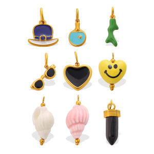 Pendentifs Diy Mignons En Acier Inoxydable Et Céramique En Forme De Cœur Et D'Étoile h5 Image4