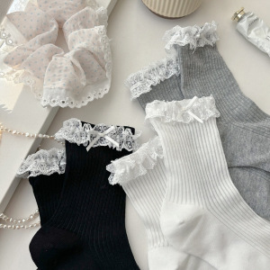 Chaussettes Mi-Mollet High Bounce Cute Lece À Petits Motifs Floraux h5 Image2