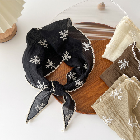 Bandana d'été en coton à fleurs douces pour femmes