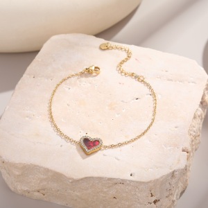Bracelet Chaîne Rétro Quotidien En Acier Inoxydable Étanche Couleur Or Pour Femme h5 Image3