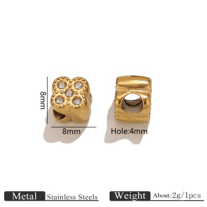 Pendentifs Pour Femmes En Acier Inoxydable, Couleur Or, Résistants À L'Eau, Motif Cœur, Étoile Et Trèfle (Série Simple À Faire Soi-Même) h5
