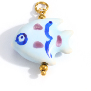 Pendentifs Pour Femmes En Céramique Couleur Or, Motif Tortue Et Poisson, Série Diy Simple h5 Image2