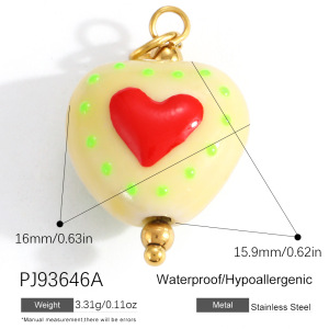 Pendentifs En Céramique En Forme De Cœur, Motif Chat, Style Dessin Animé, Pour Femmes (Série Simple À Faire Soi-Même) h5 