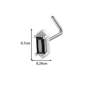 Piercing De Nez Pour Femme, Motif Cœur Simple, Couleur Cuivre Doré Et Zircon. h5 Image2