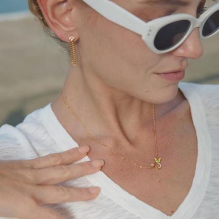Boucles d'oreilles pendantes pour femme, simples et élégantes, à pompon, en acier inoxydable imperméable, couleur or. 2
