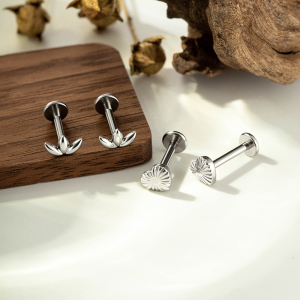 Boucles D'Oreilles Piercing Femme En Acier Inoxydable, Forme Cœur Simple, Étanches, Couleur Or h5 Image6