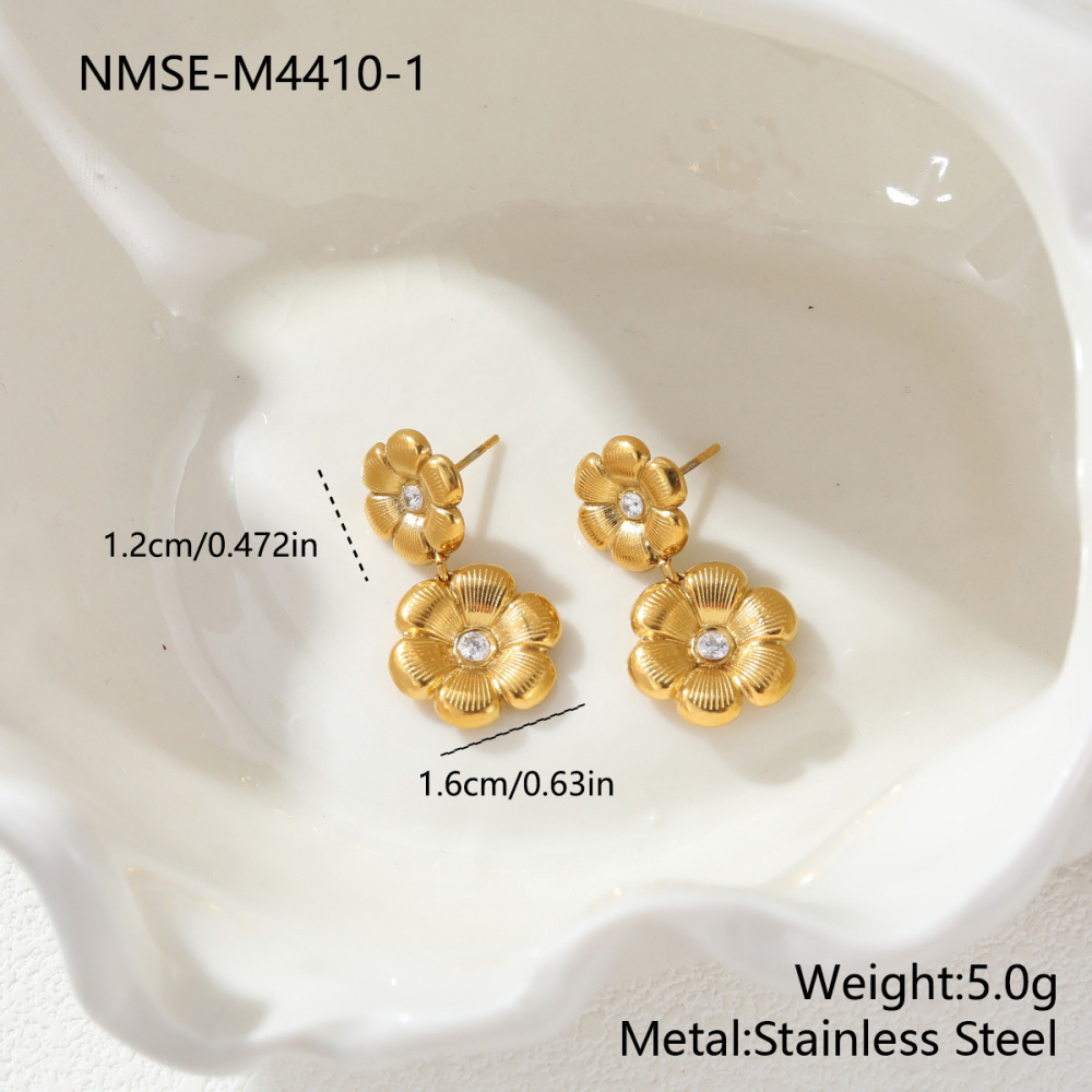 Ensembles De Bijoux Pour Femmes En Acier Inoxydable Étanches, Collection Simple Series Sweet Flower