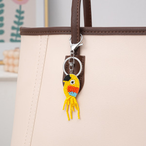 Porte-Clés En Tissu Avec Perles Et Oiseaux Mignons De La Série Luxe h5 Image3