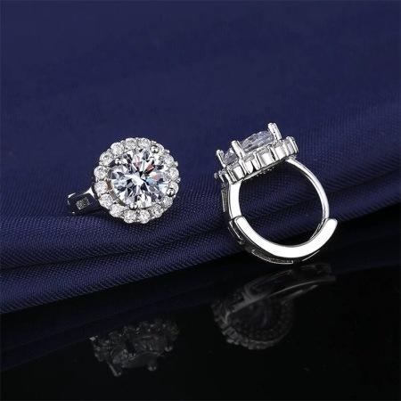 Boucles d'oreilles en moissanite S925 pour femme, collection élégante et luxueuse 2