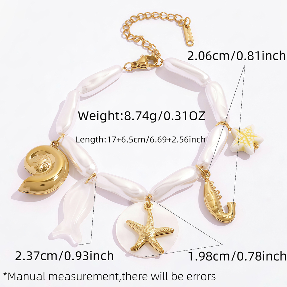 Ensembles De Colliers Pour Femmes Simple Series Daily Starfish En Acier Inoxydable Étanche Couleur Or 