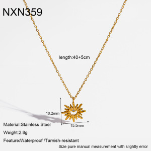 Colliers Pendentifs Pour Femmes En Acier Inoxydable, Couleur Or, Avec Strass Et Étoile Simple h5 