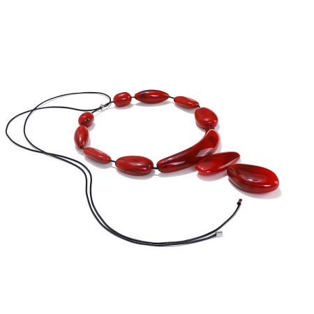 Colliers de perles en résine pour femmes, collection Simple Series, forme irrégulière et décontractée 2