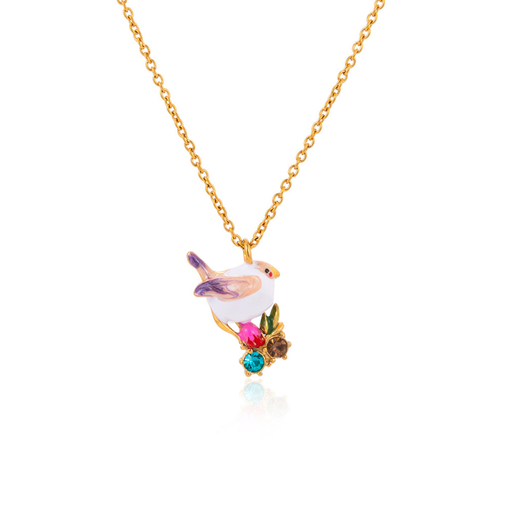 Ensembles De Colliers Pour Femmes En Acier Inoxydable Imperméable Couleur Or, Motif Animaux Mignons De La Série Simple Image6