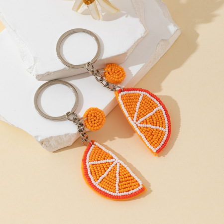 Porte-clés en plastique Simple Series Daily Fruit Beads