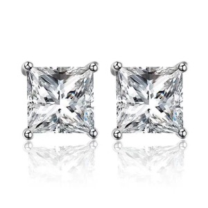 Boucles D'Oreilles Pour Femmes En Moissanite S925 De Forme Géométrique, Collection Luxueuse h5
