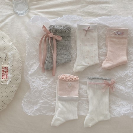Chaussettes mi-mollet High Bounce Elegant Color Clash Bow