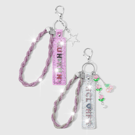 Breloques pour sac femme en alliage de couleurs assorties, collection Simple Series Sweet Letter
