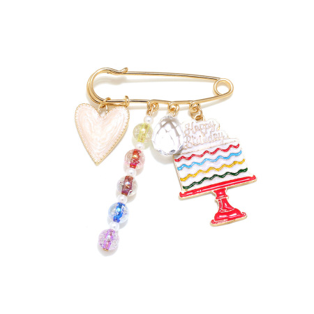Broches en alliage en forme de cœur mignonnes 2