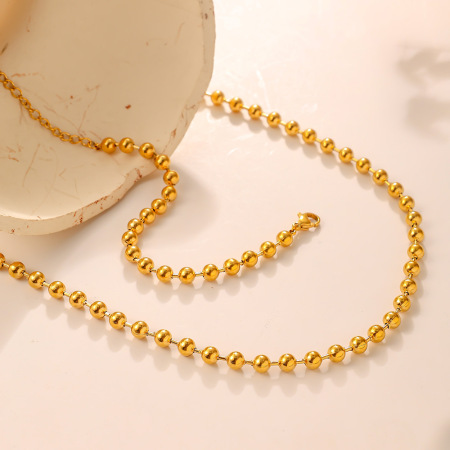 Ensembles de bijoux pour femmes Simple Series Daily Irregular Shape en acier inoxydable étanche couleur or
